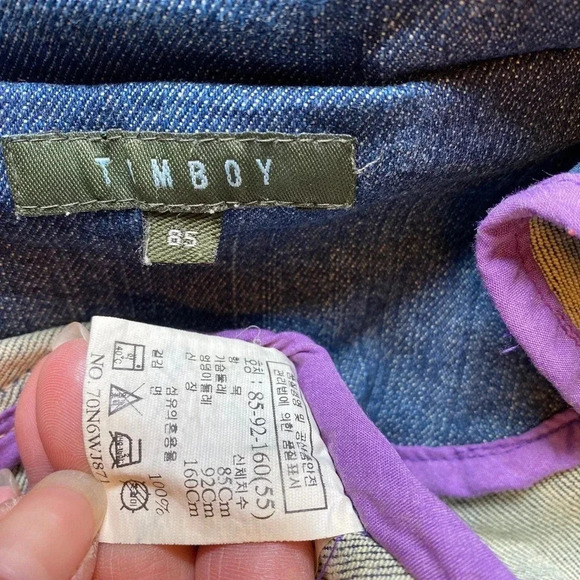 Vintage Y2K Tom Boy Denim Blazer Jacket Women Size S Pockets - Picture 3 of 7